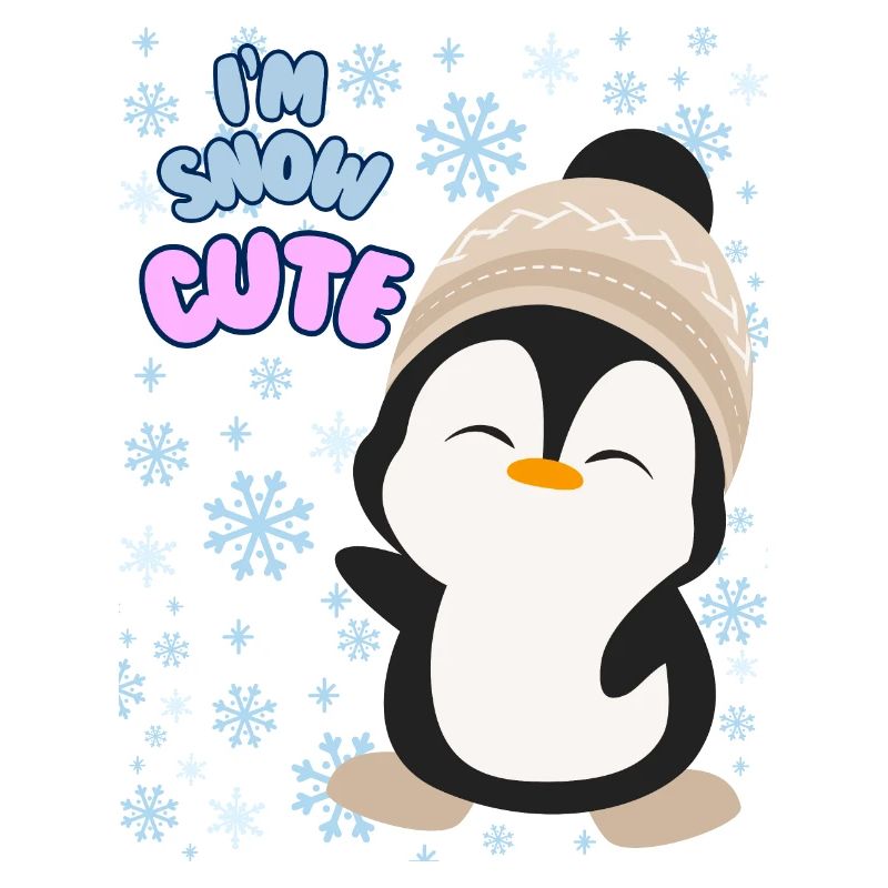 Niedlicher Winter-Pinguin-Pullover für Damen, ich bin schneeweiß süß