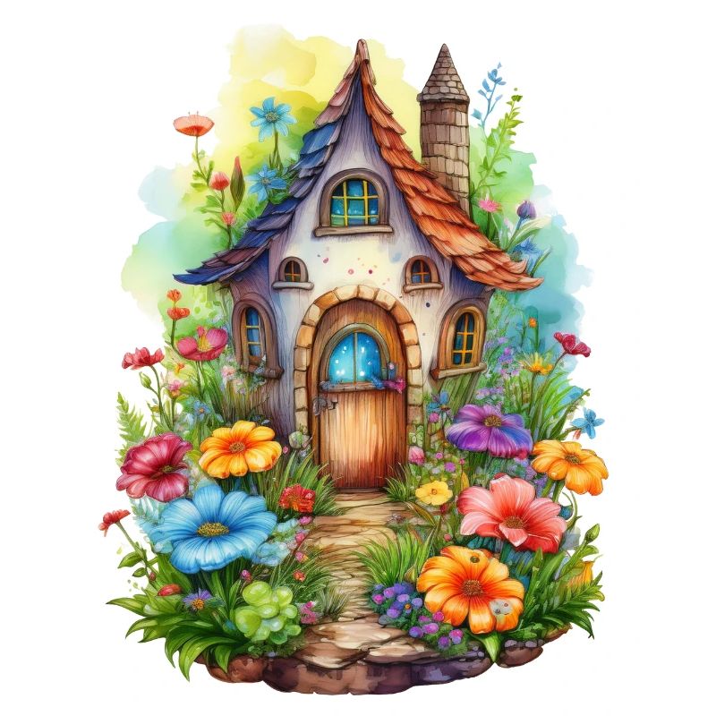 Fantasy house with enchanted garden