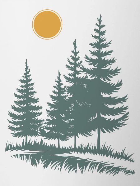 Sunlit Pine Silhouette