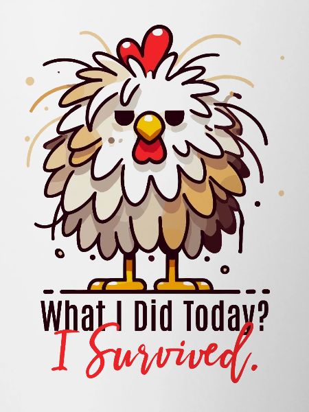 Funny Survival Chicken – Survived Today!