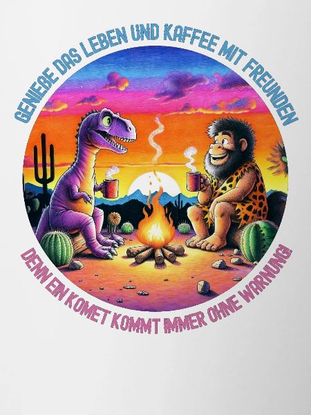 Dinosaur and lion camping