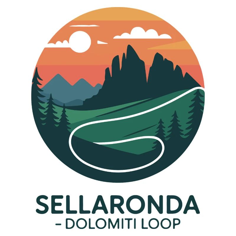 Sellaronda Dolomiti Loop Cycling Art