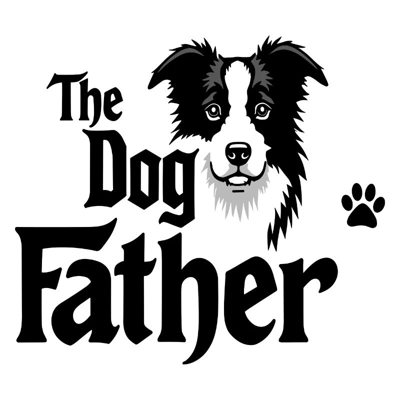 Minimalist Dog Silhouette with Stylish Beard