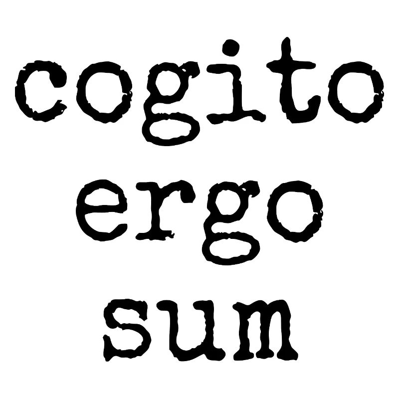 cogito ergo sum - ich denke also bin ich - Spruch