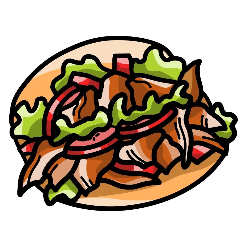 Döner Kebab Dürüm Yufka Dönerfleisch Flatbread