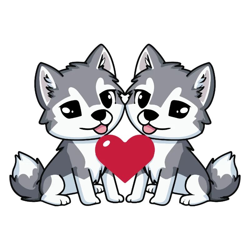 Wolf Paar Herz