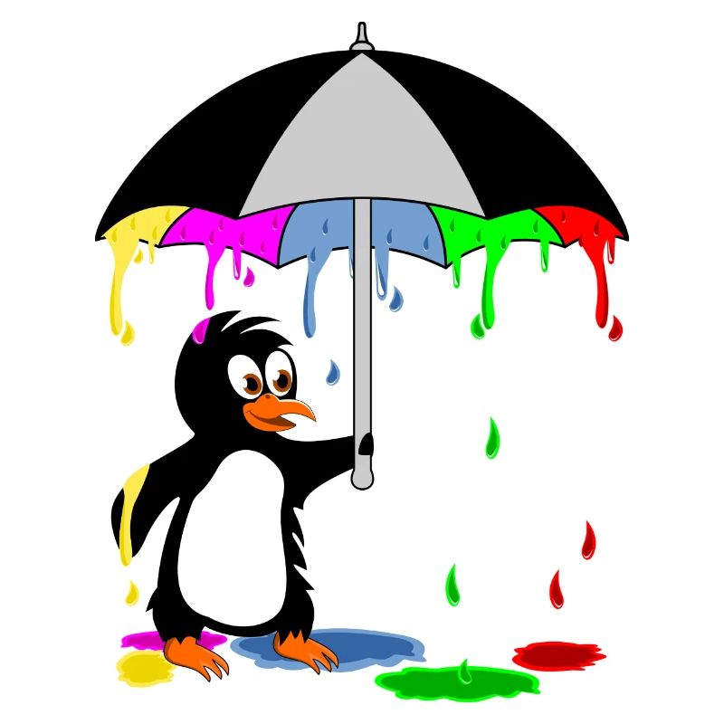 Bunter Pinguin