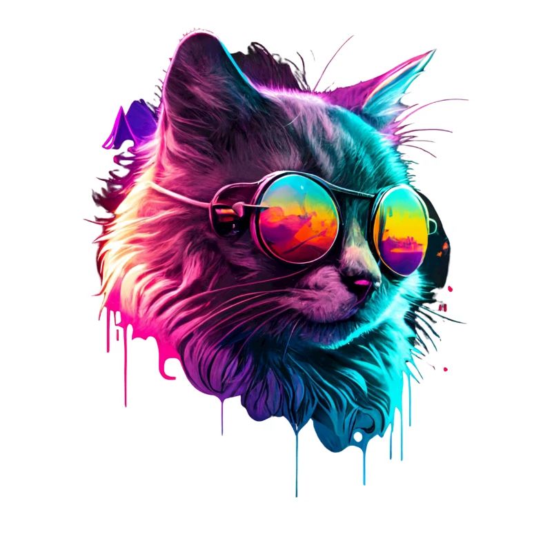 Cat Vaporwave Aesthetic Retro