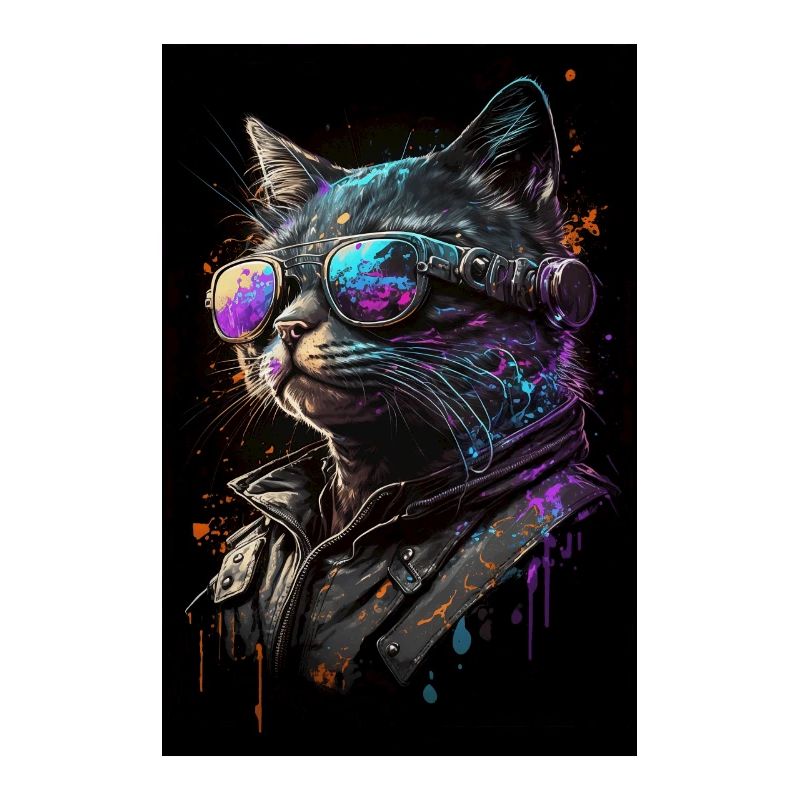 Chat motard cool