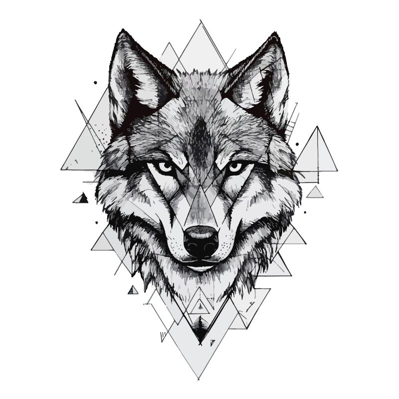 Wolf Wolf Head Geometric Art Nature Wilderness