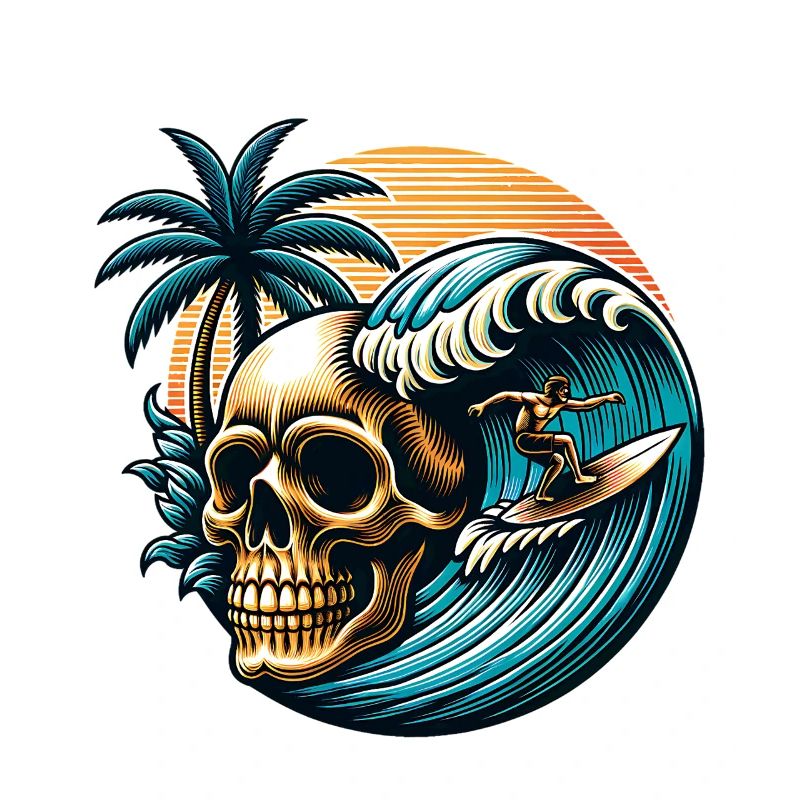 Crâne de surfeur de surf