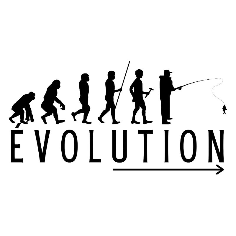 évolution pêche cadeau humour pêcheur