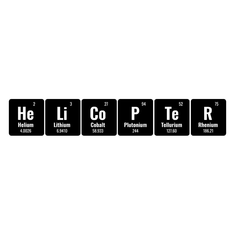 Periodisches System der Elemente Hubschrauberpilot Chop