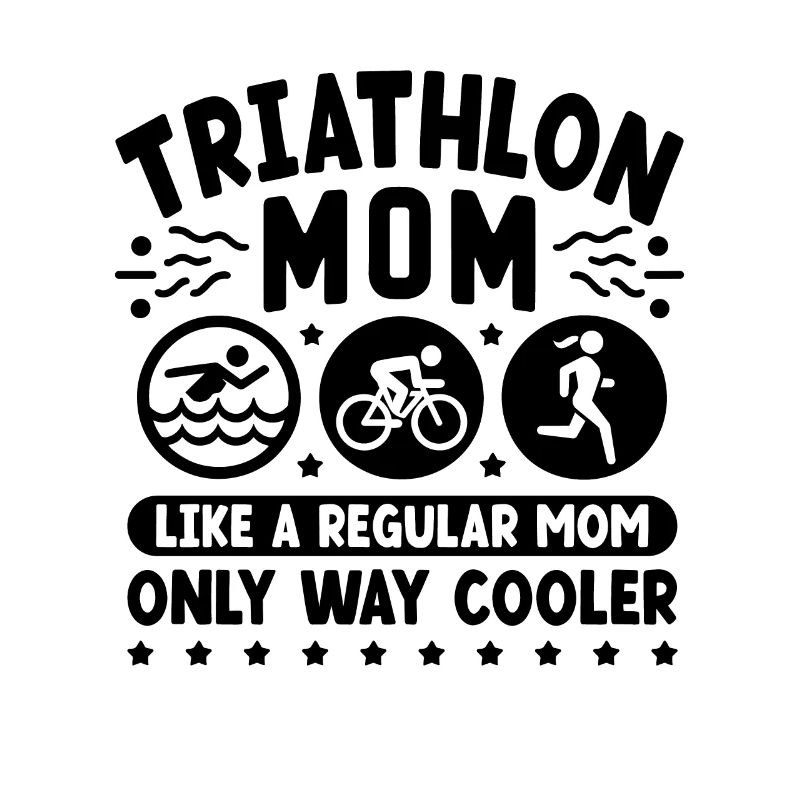 Maman de triathlon comme une maman ordinaire seulement beaucoup plus cool