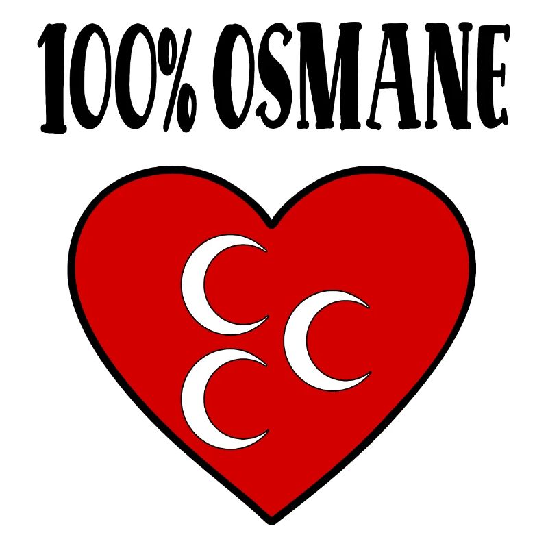 100 % ottoman drapeau ottoman coeur