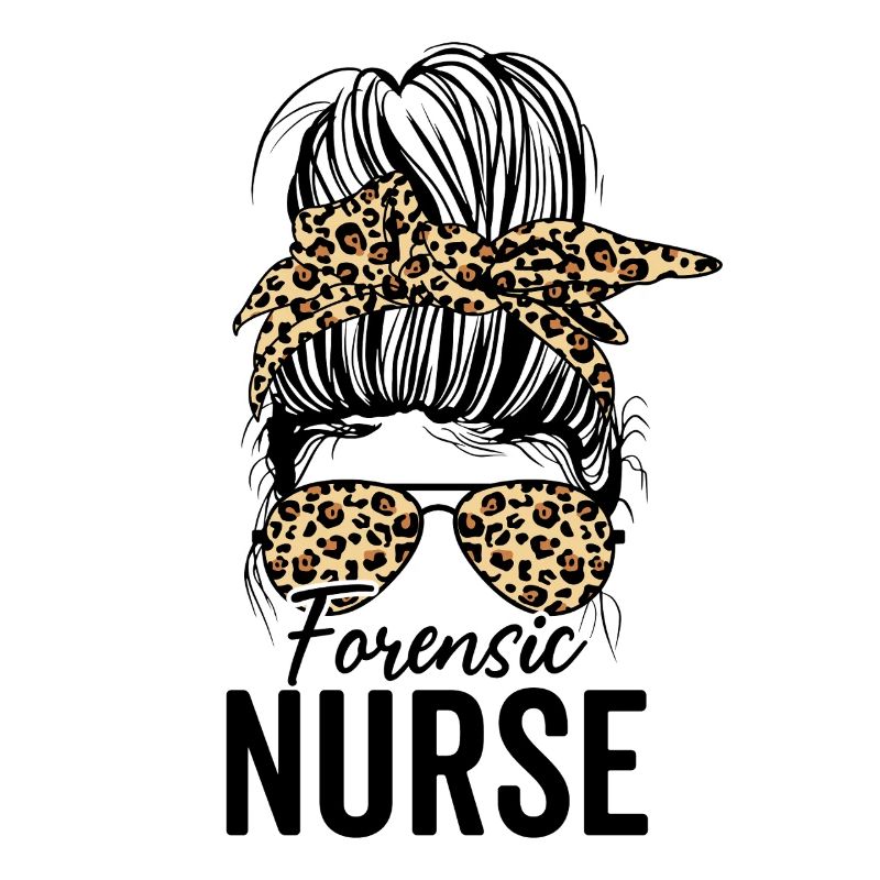 Forensic Nurse Practitioner Messy Bun Leopard
