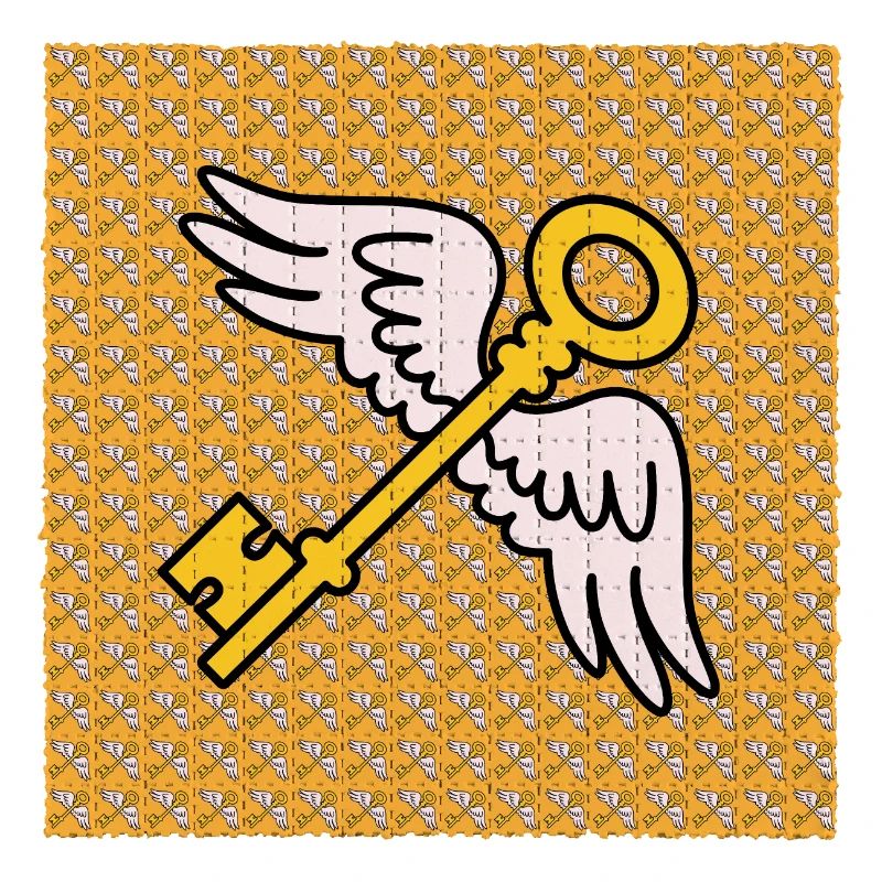 Feuille de Buvard de LSD Flying Keys