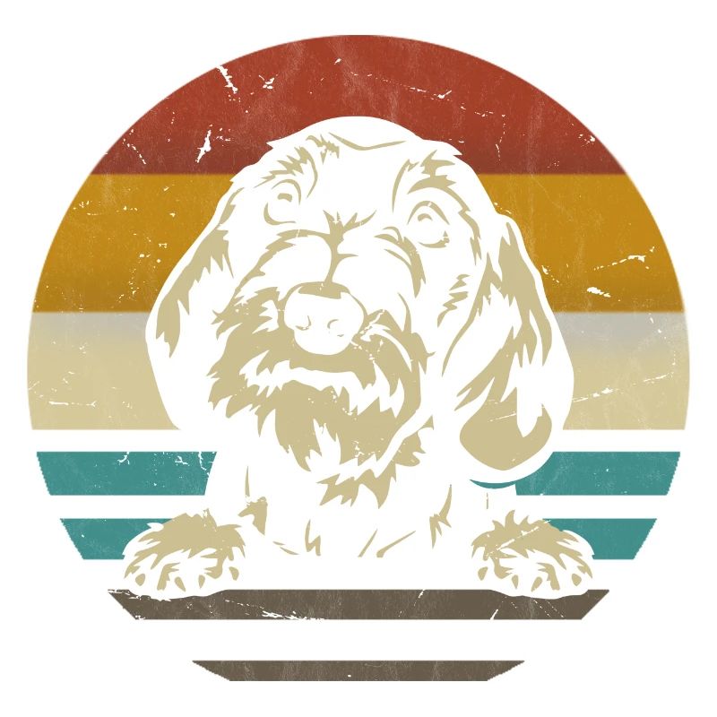 Dachshund Rauhaar Dachshund retro