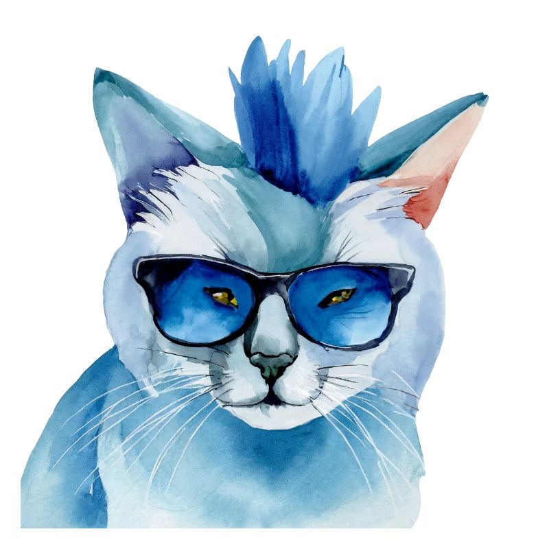 Punk Rock Cat with Sunglasses Gift Idea