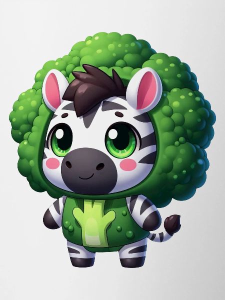 Zebra Broccoli Vegetable Costume Veganism