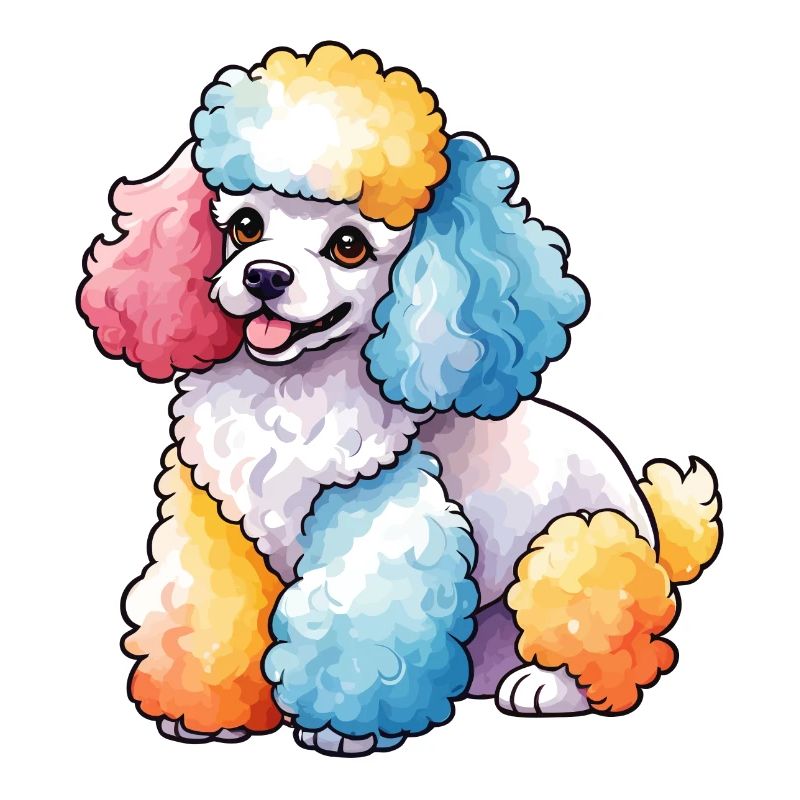 Caniche Aquarelles