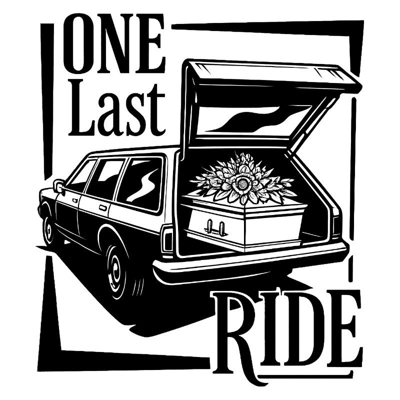 One Last Ride Vintage Hearse Design