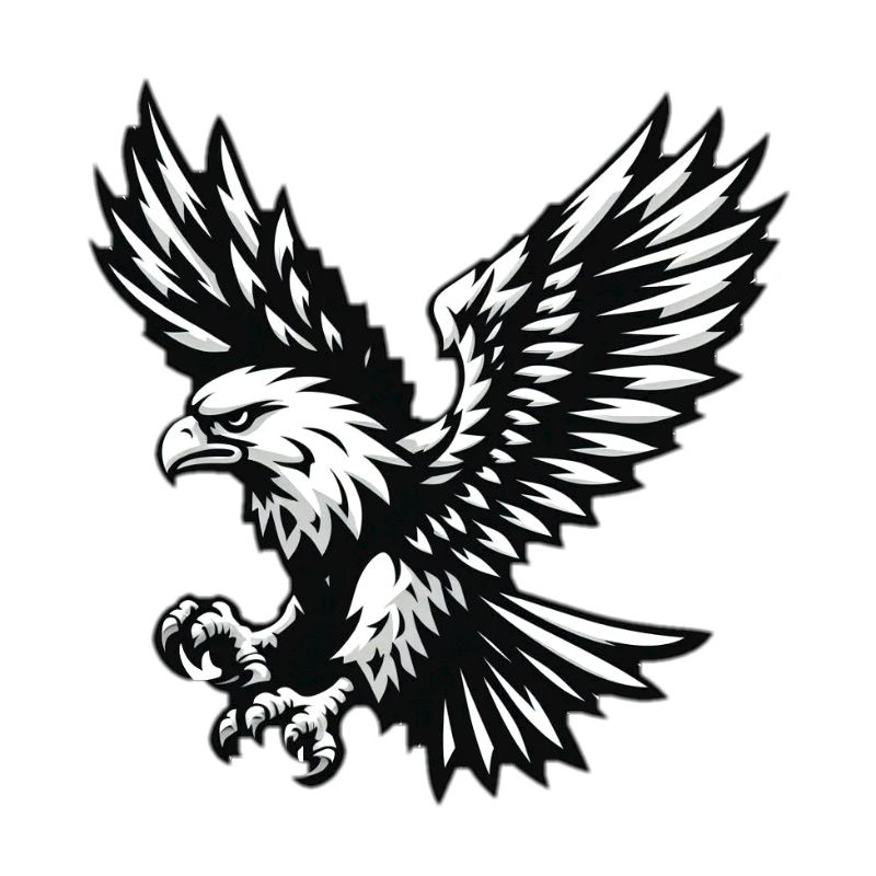 Eagle black white