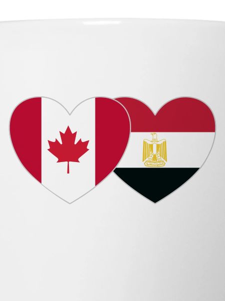 Canada Egypt Flag Heart