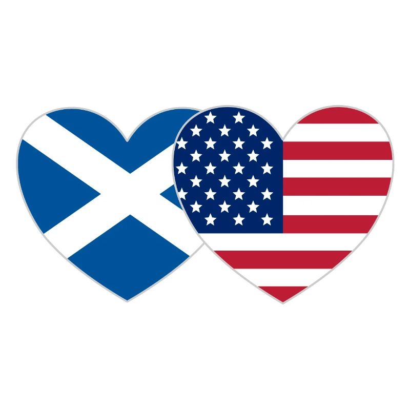 Schottland USA Flagge Herz