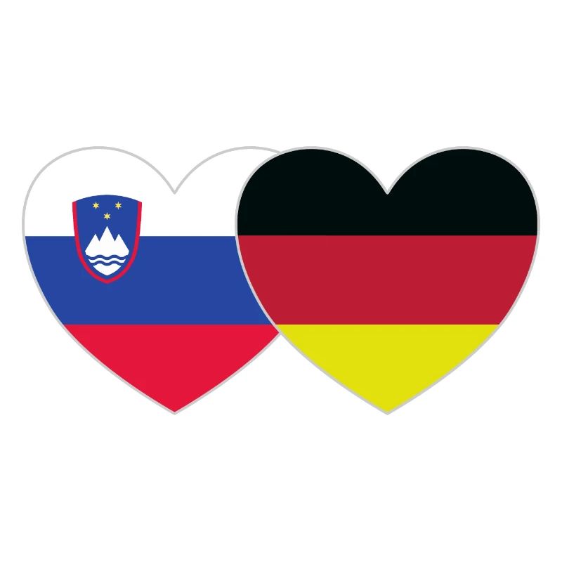 Slovenia Germany Flag Heart