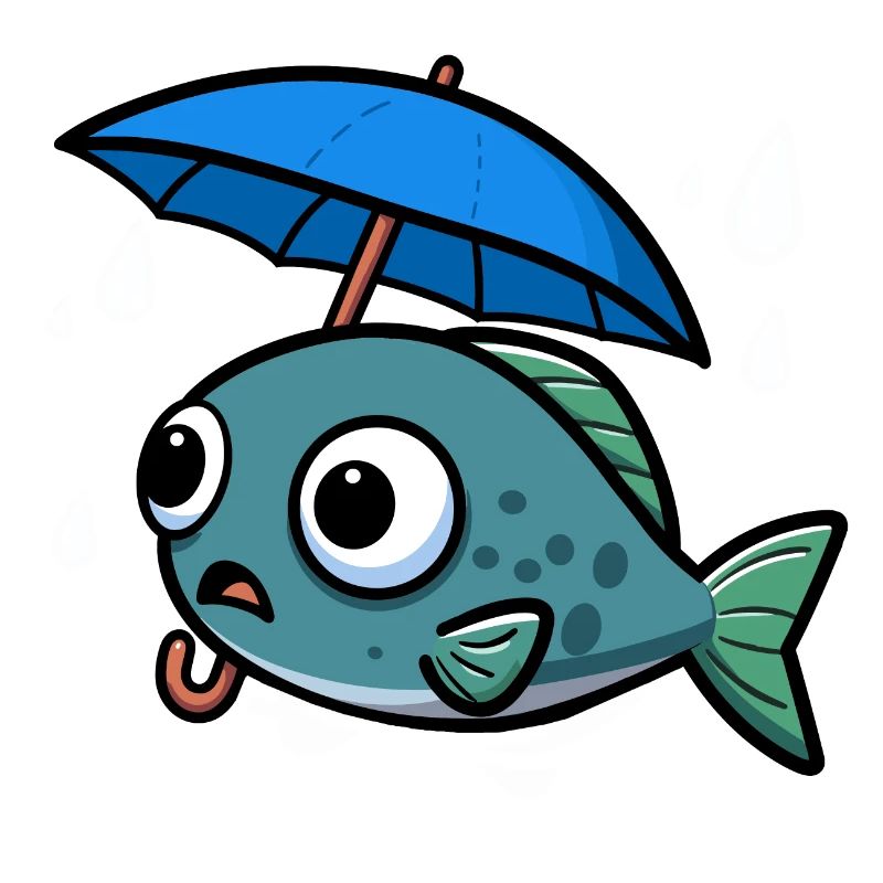 Water Lake Sea Fish Umbrella Rain