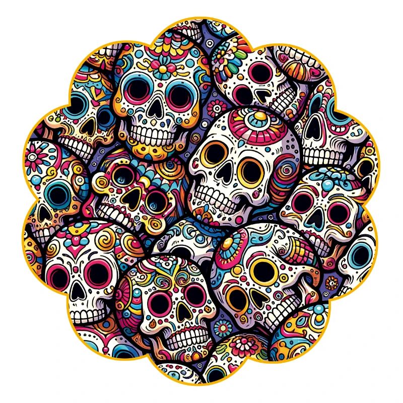 Buntes dekoratives Skullmuster