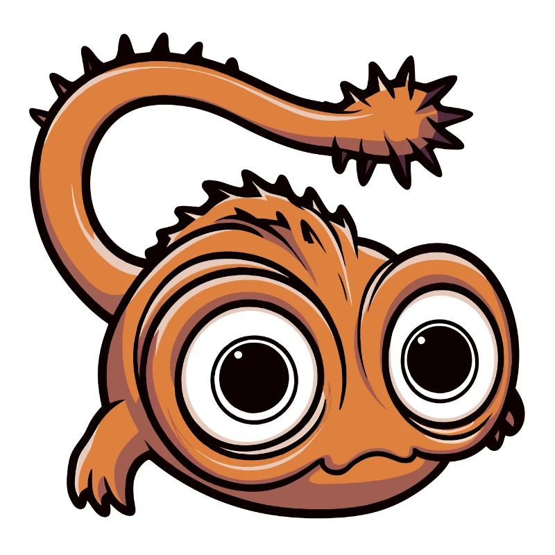 Funny little monster with big eyes