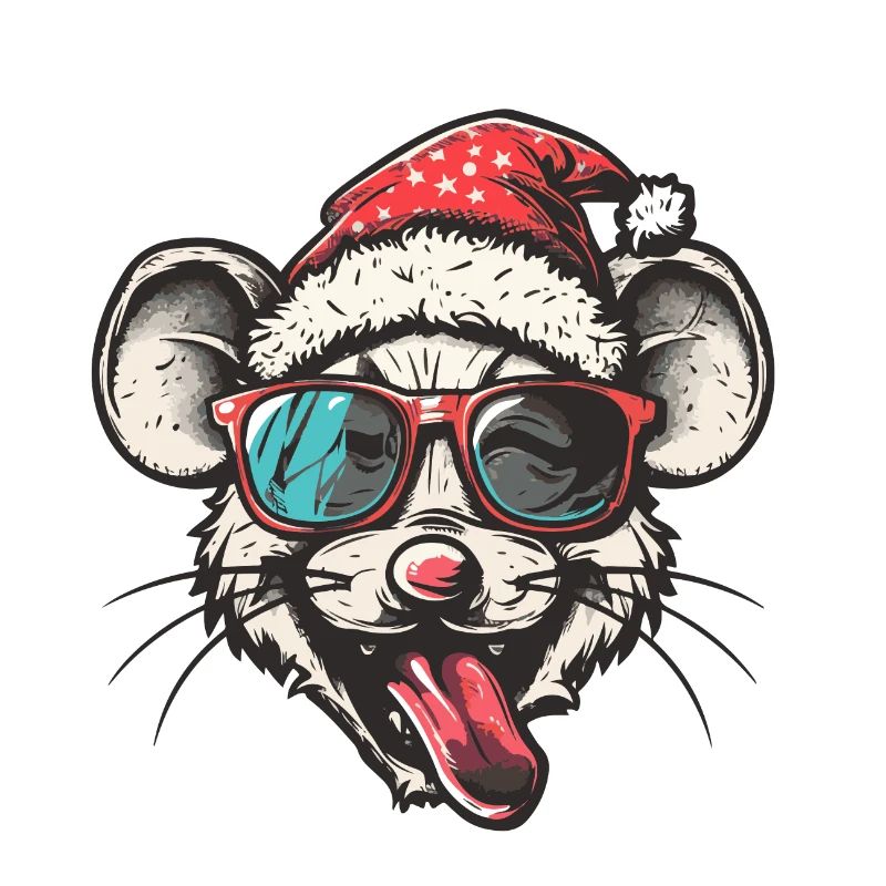 Souris Noël Drôle
