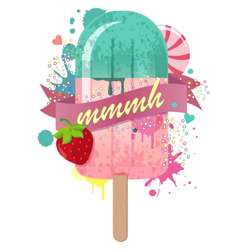 popsicle with strawberry