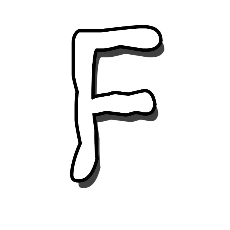 F Letter Halloween Gift