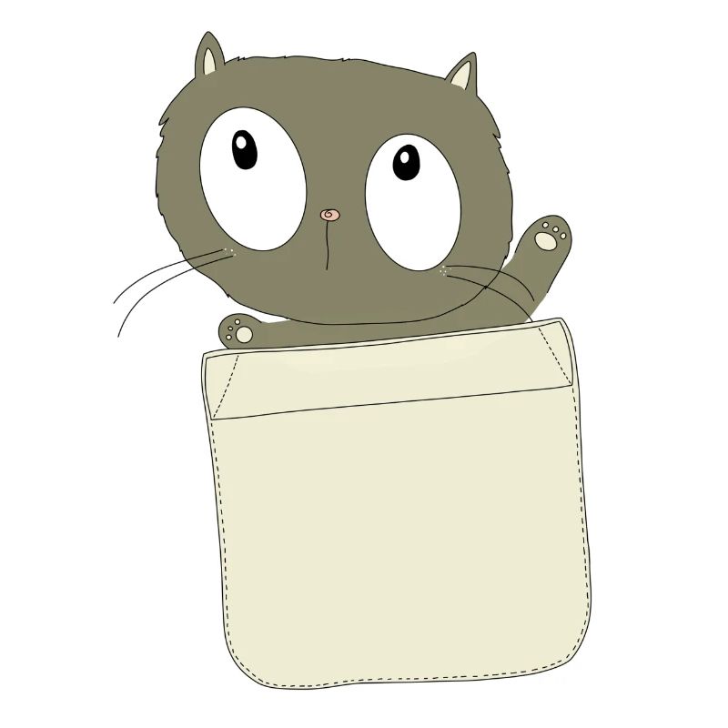 Neugierige Katze in der Tasche