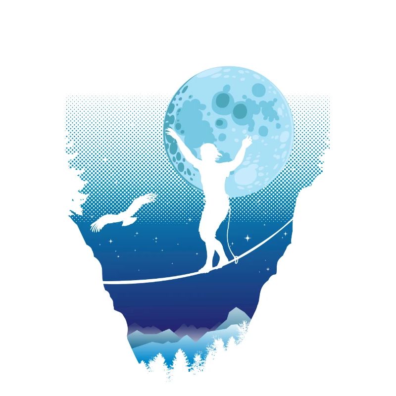 Moonlight slackline