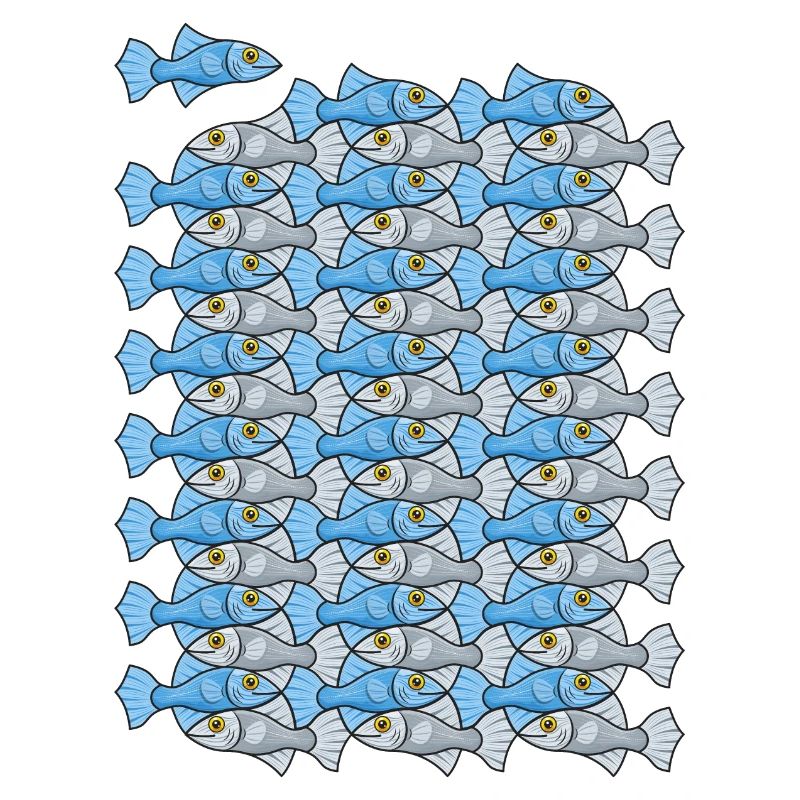 Escherfisch Art IV