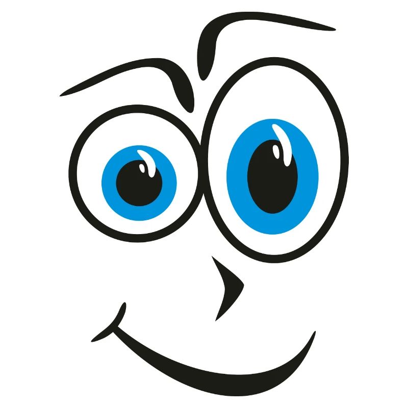 Curious Blue Eyes Face