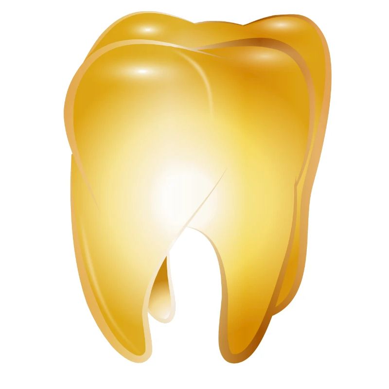 Une dent d’or comme symbole du succès et de l’argent