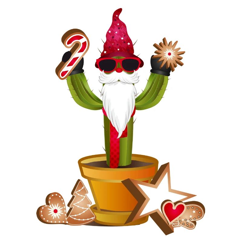 drôle de cactus gnome pour Noël