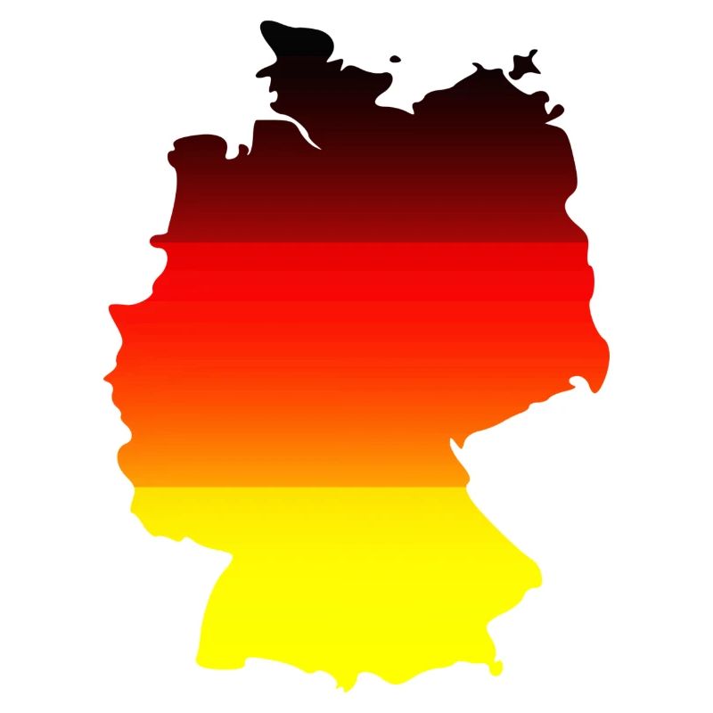 Carte abstraite de dégradé de couleurs Allemagne