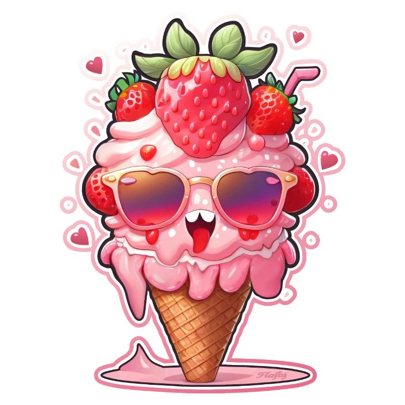 Glace à la fraise