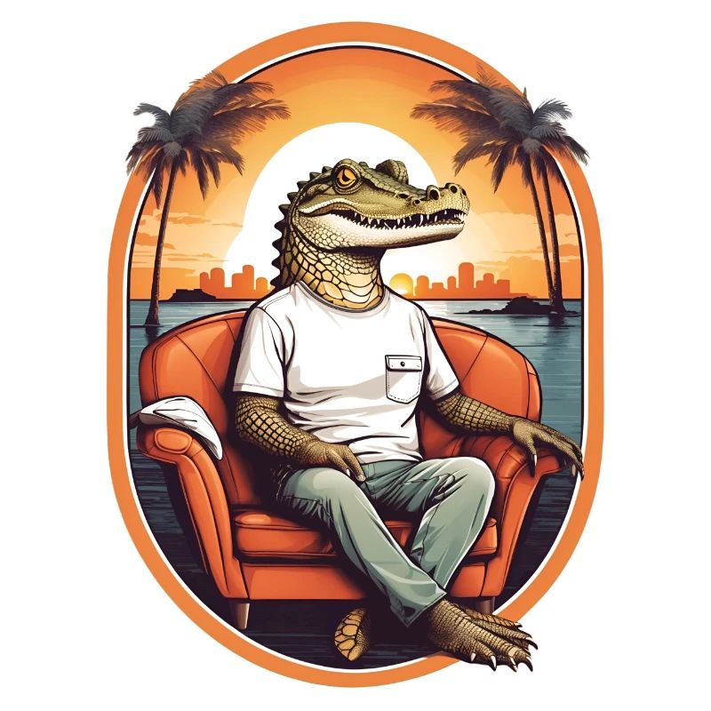 Alligator sur canapé