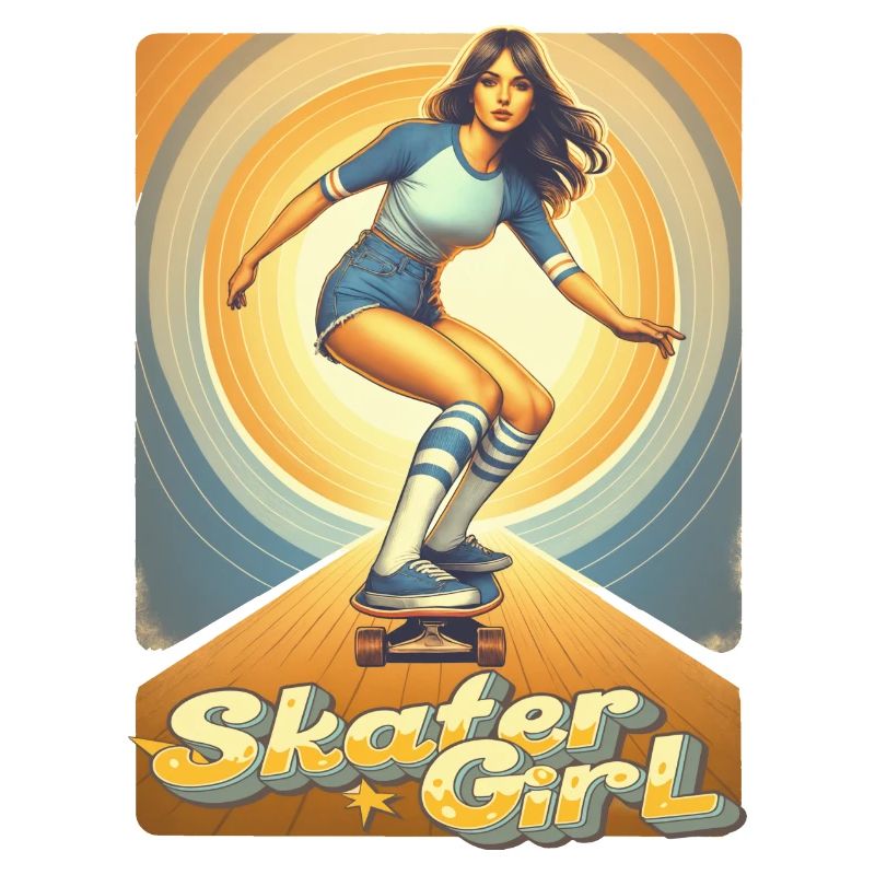 Skateuse sur un skateboard