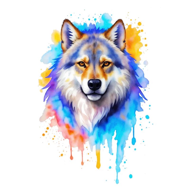 Wolf Aquarell