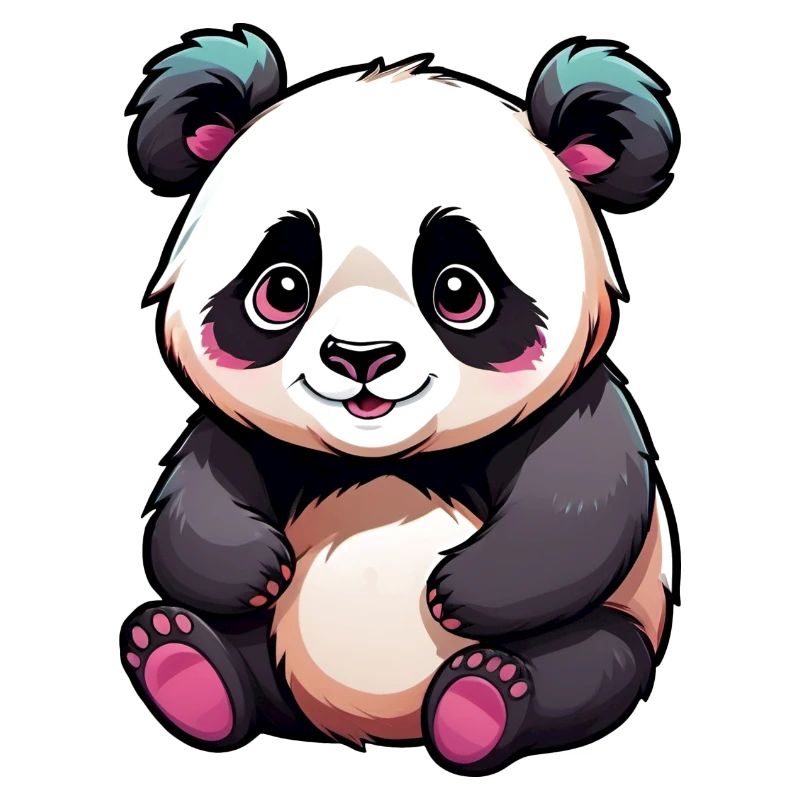 Cute Cartoon Panda Bear