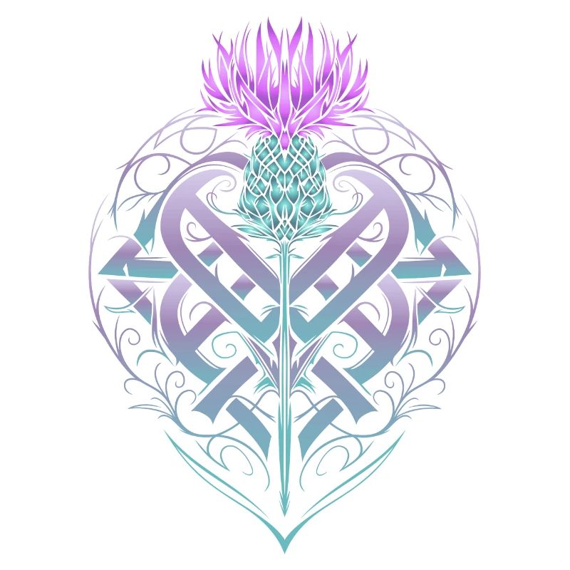 Distel Schild Celtic Knots Thistle Lover