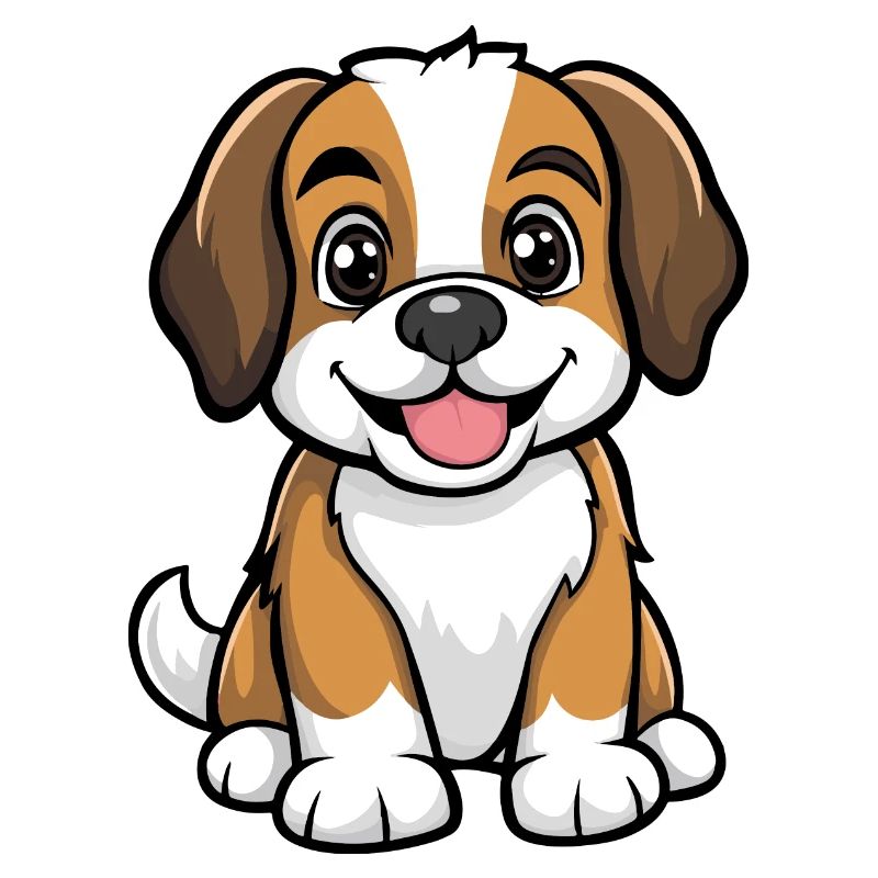 Saint Bernard Hund Comic Niedlich